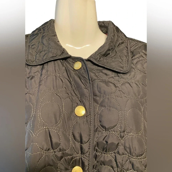Coach Quilted CC Logo Jacket Coat - Picture 2 of 9